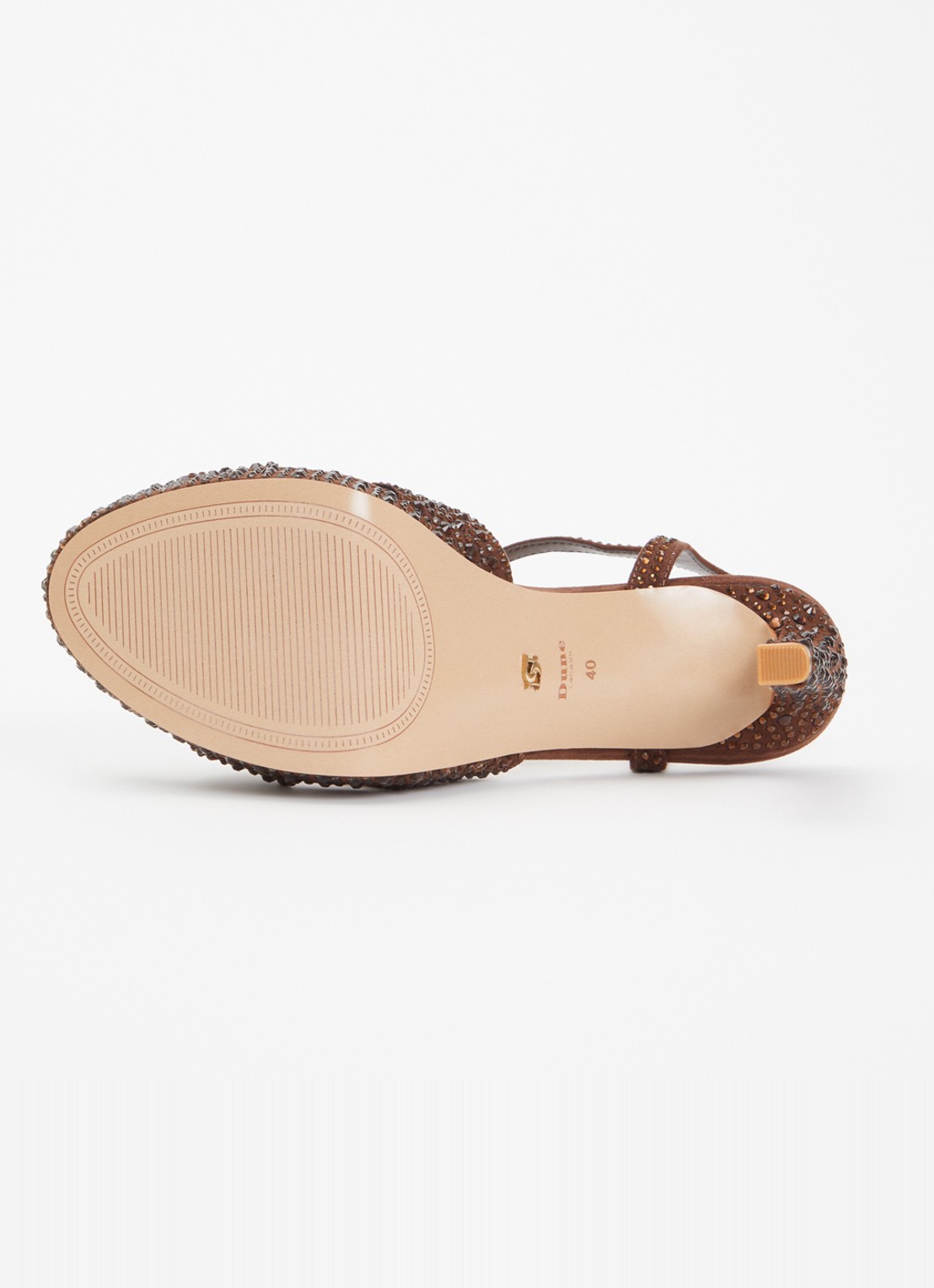 Dune London Mayve sandalette met strass - detail 4 donkerbruin