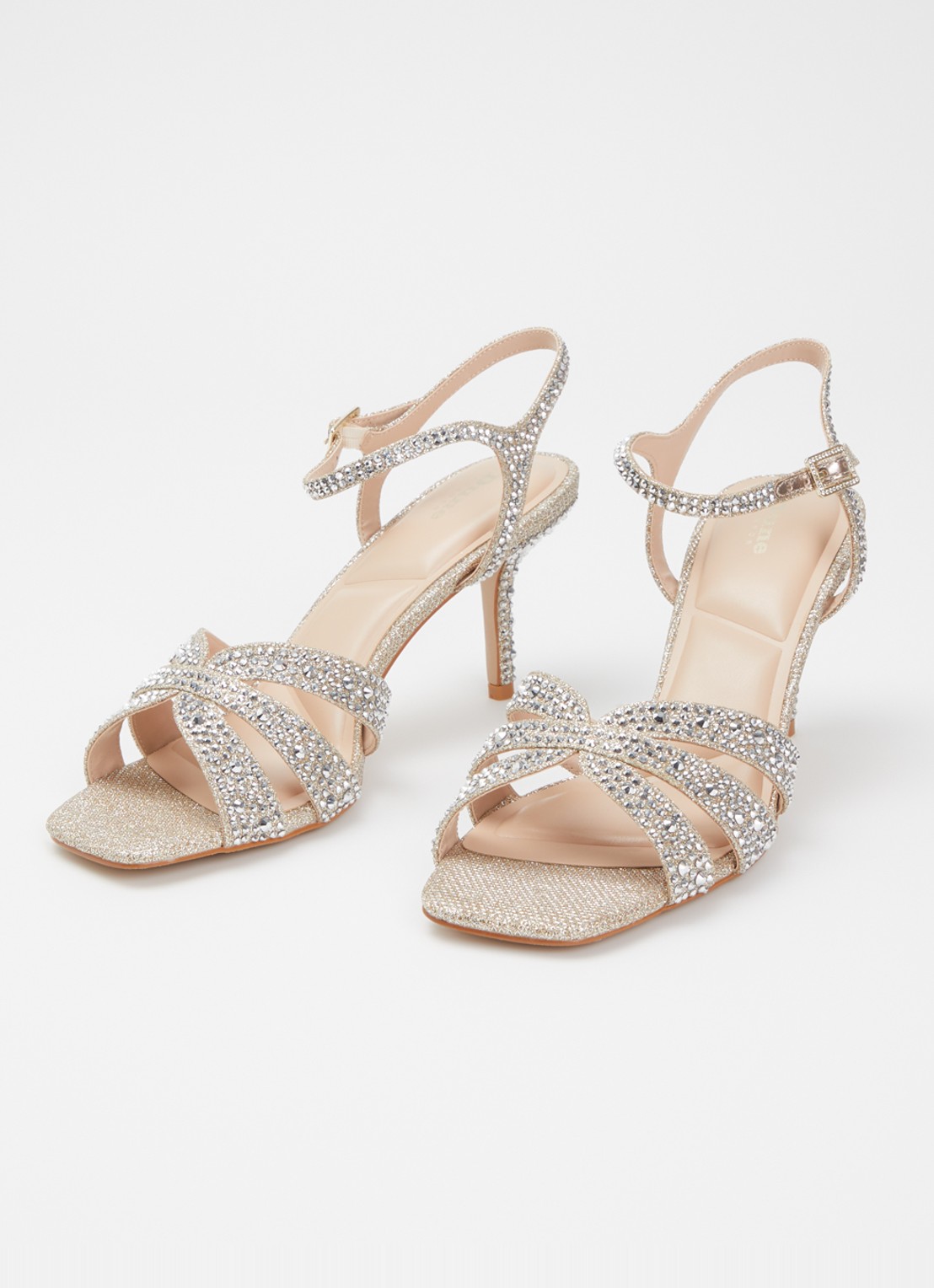 Dune London Mayven sandalette met strass - detail goud