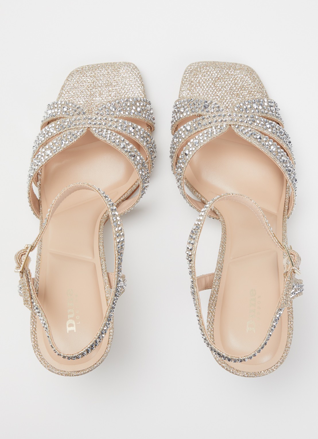 Dune London Mayven sandalette met strass - detail 2 goud