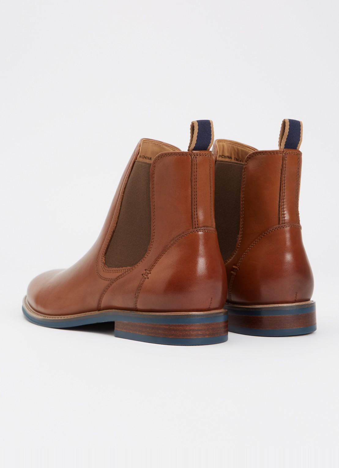 Dune London Mckinley chelsea boot - achterkant 4 oranjebruin