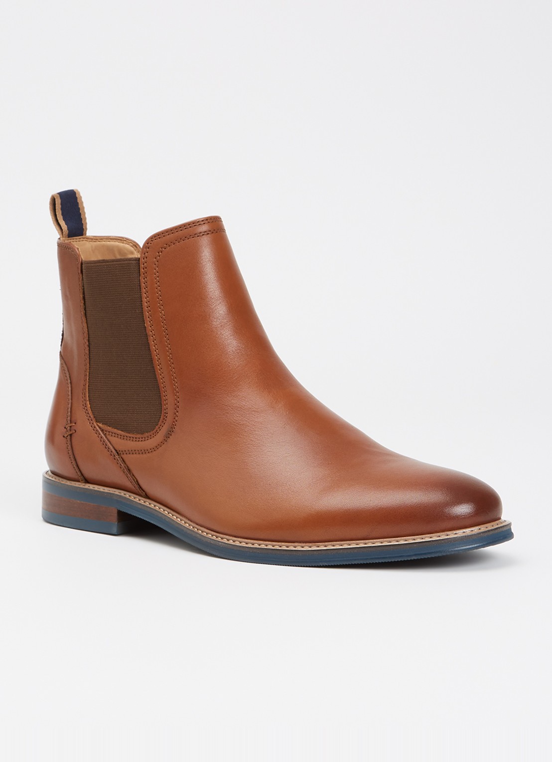 Dune London Mckinley chelsea boot - voorkant oranjebruin