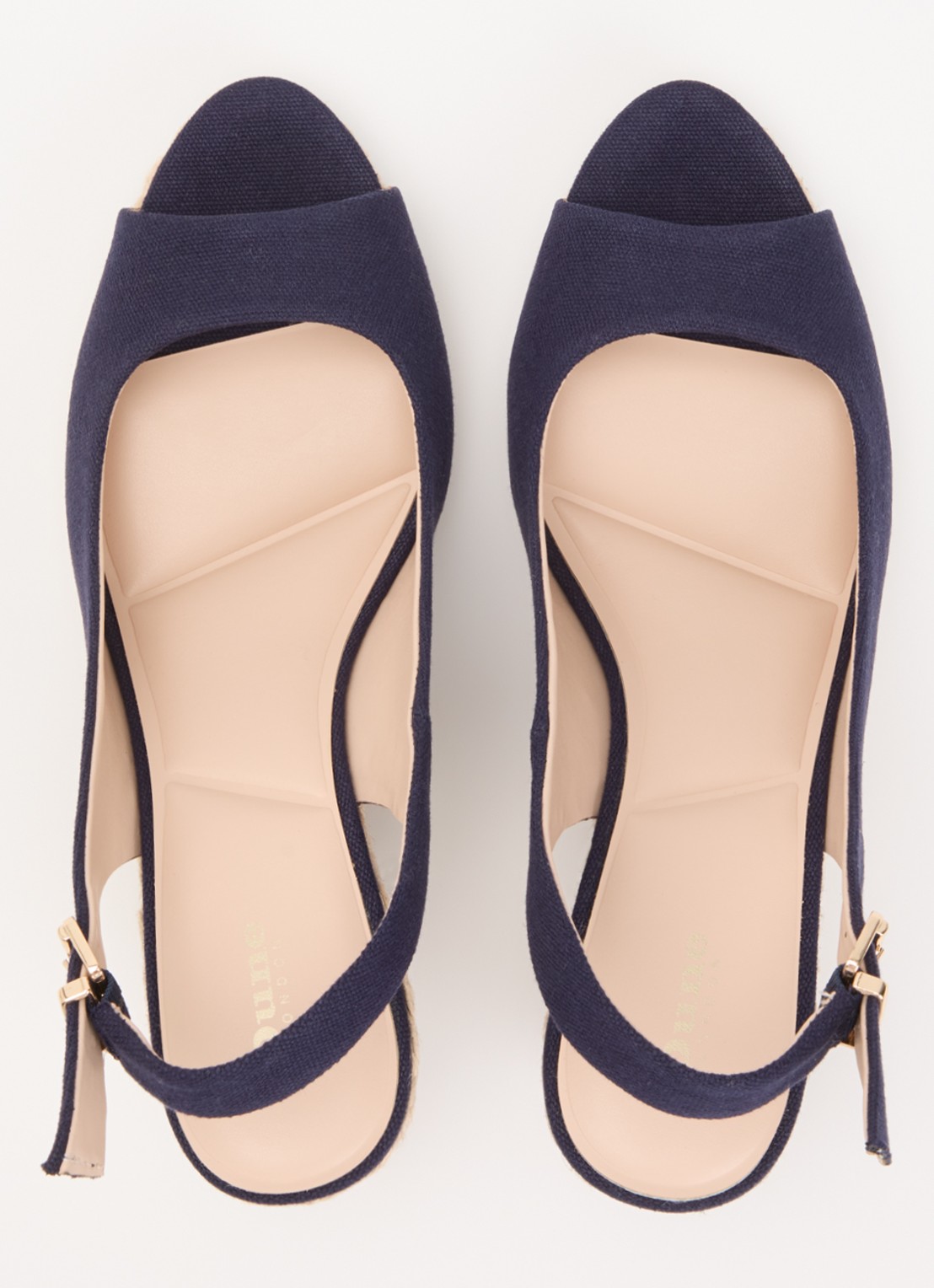 Dune London Mediating espadrille met gespdetail - detail 2 donkerblauw