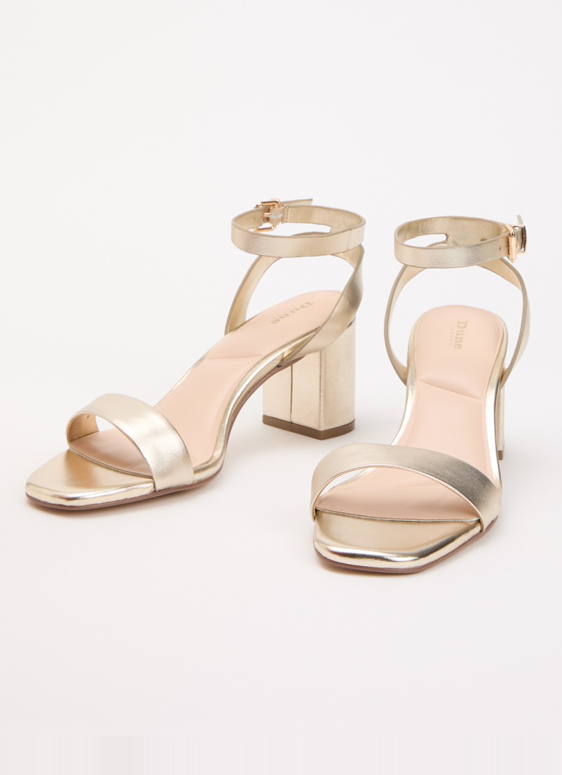 Dune London Medina sandalette van leer - detail 2 goud