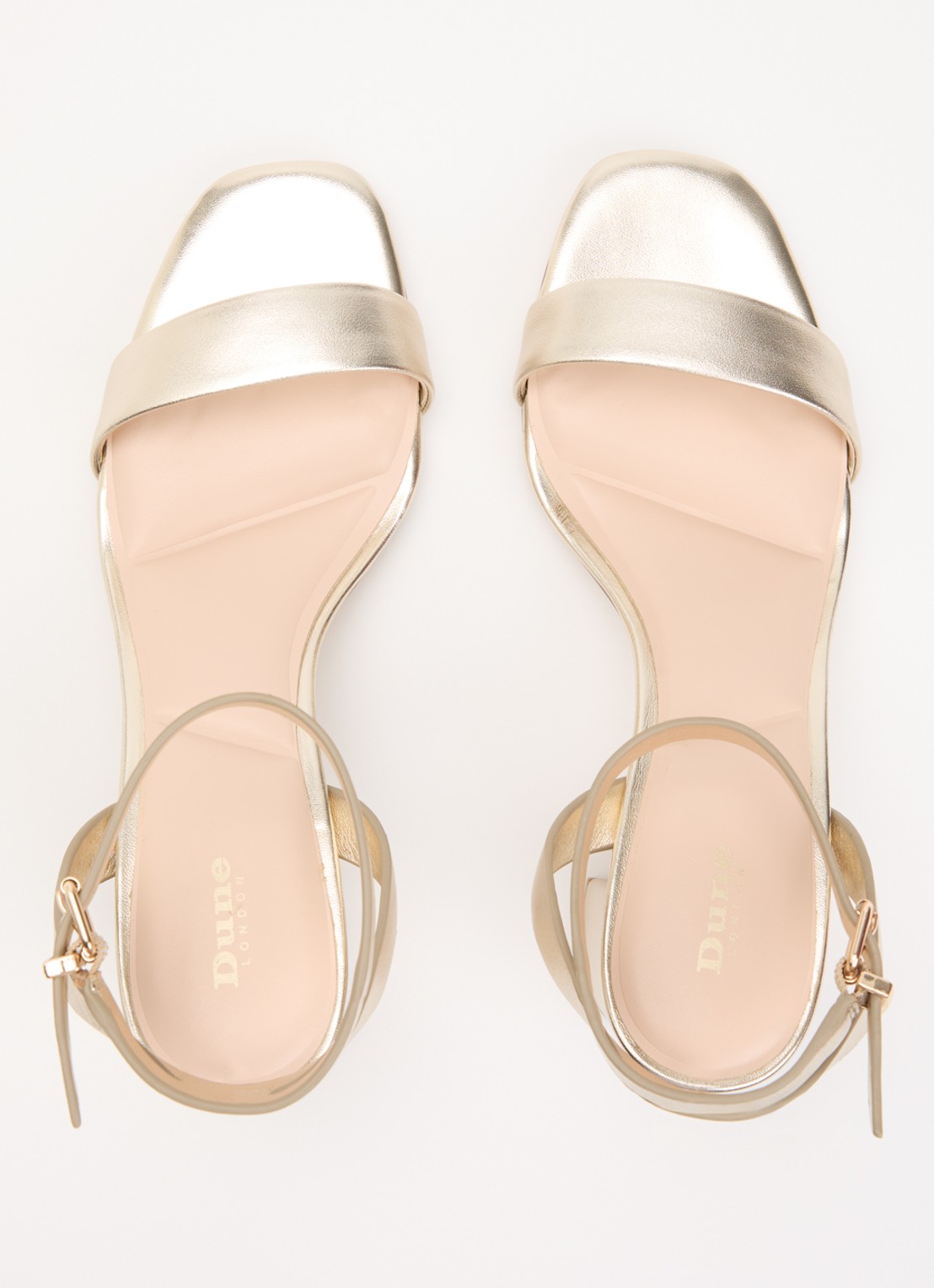 Dune London Medina sandalette van leer - detail 3 goud