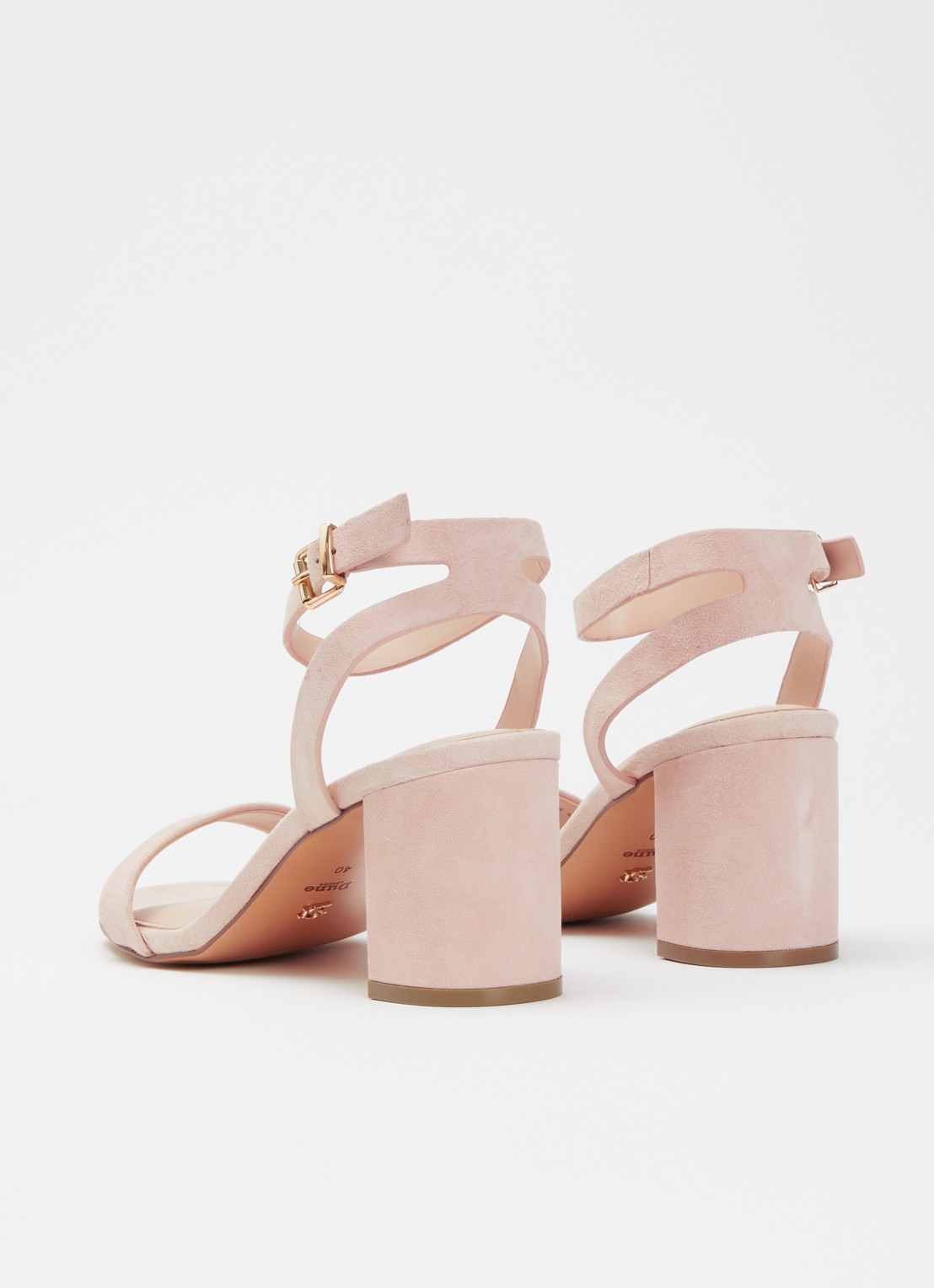Dune London Medina sandalette van leer - achterkant 5 oudroze