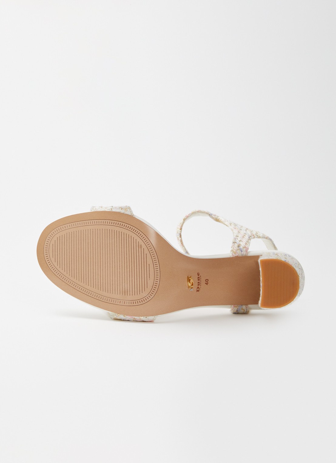 Dune London Mention sandalette met tweed-look - detail 3 wit