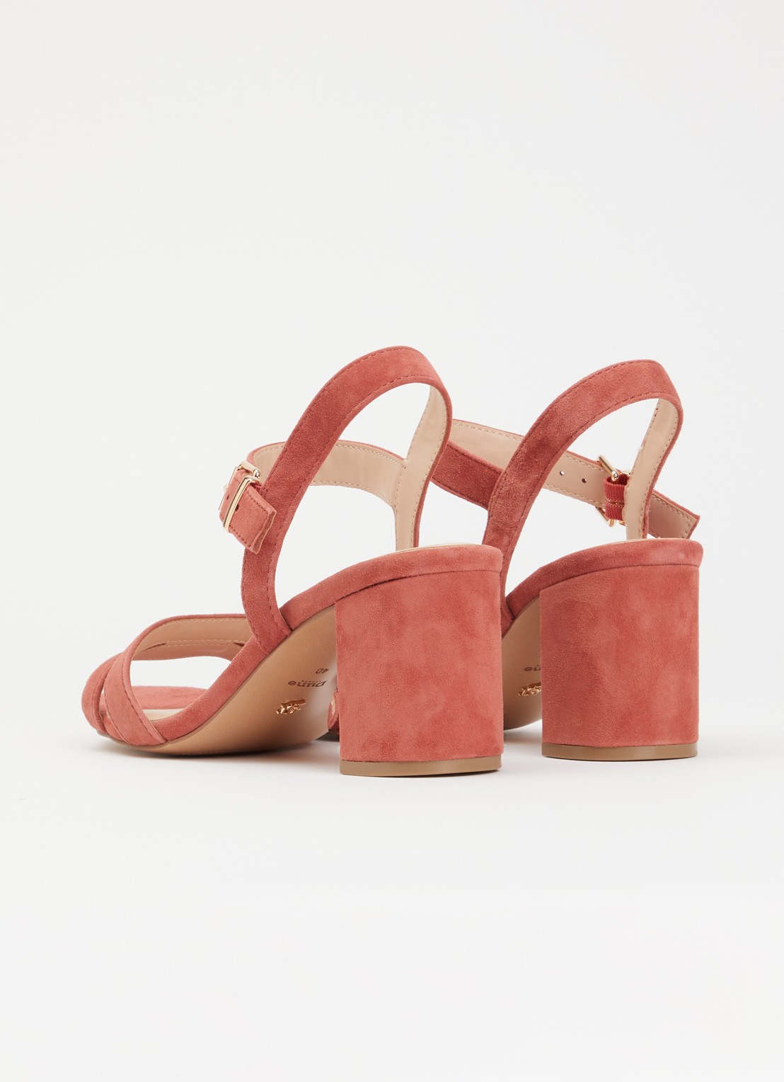 Dune London Merisa sandalette - achterkant koraalroze