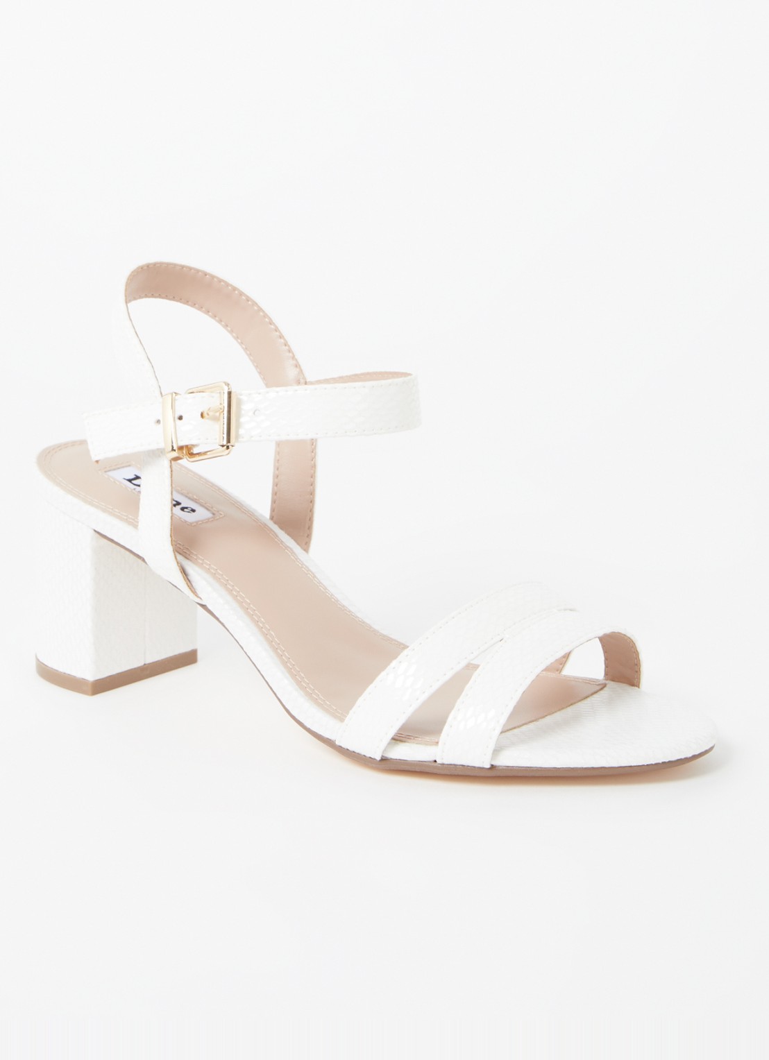 Dune London Merisa sandalette - voorkant 6 wit