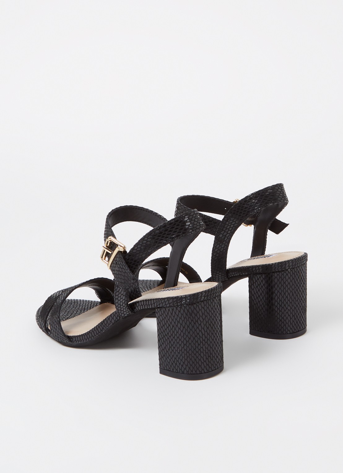 Dune London Merisa sandalette - achterkant 5 diepzwart