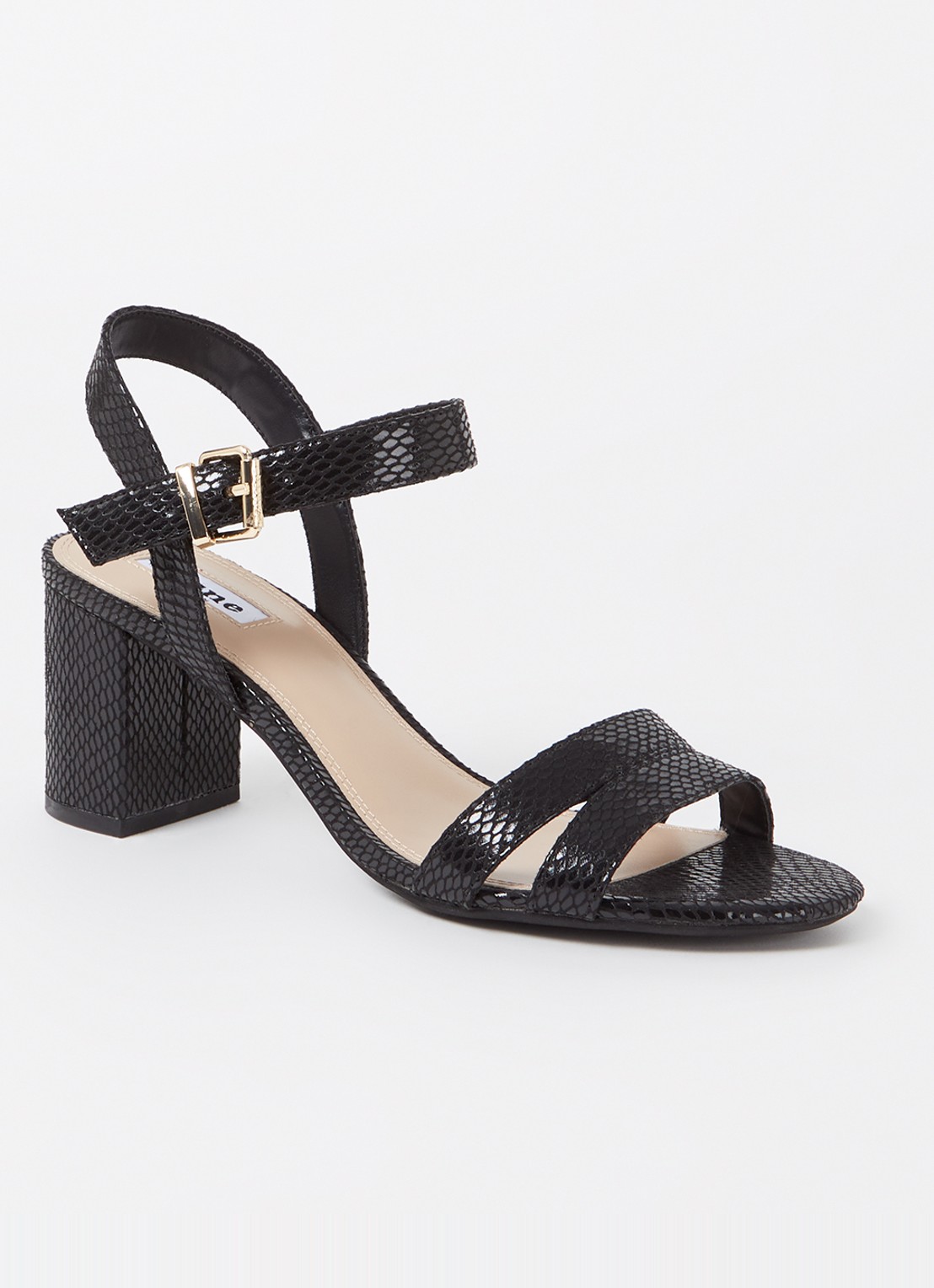 Dune London Merisa sandalette - voorkant diepzwart