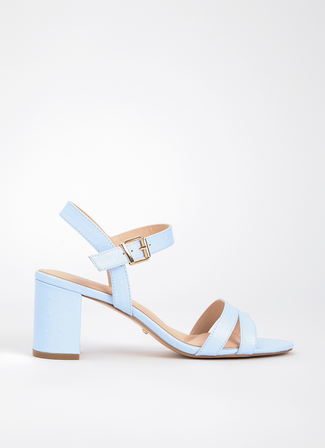 Dune London Merisa sandalette - voorkant 5 lichtblauw