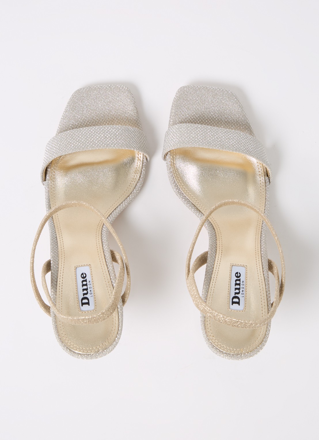 Dune London Methodical sandalette met lakfinish  - detail 2 goud