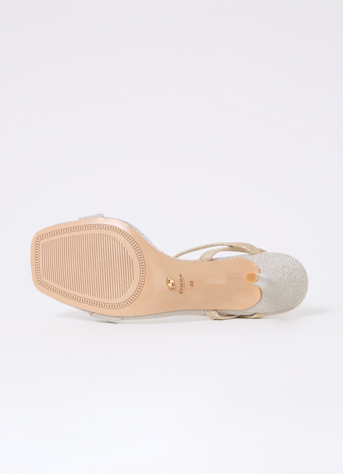 Dune London Methodical sandalette met lakfinish  - detail 3 goud
