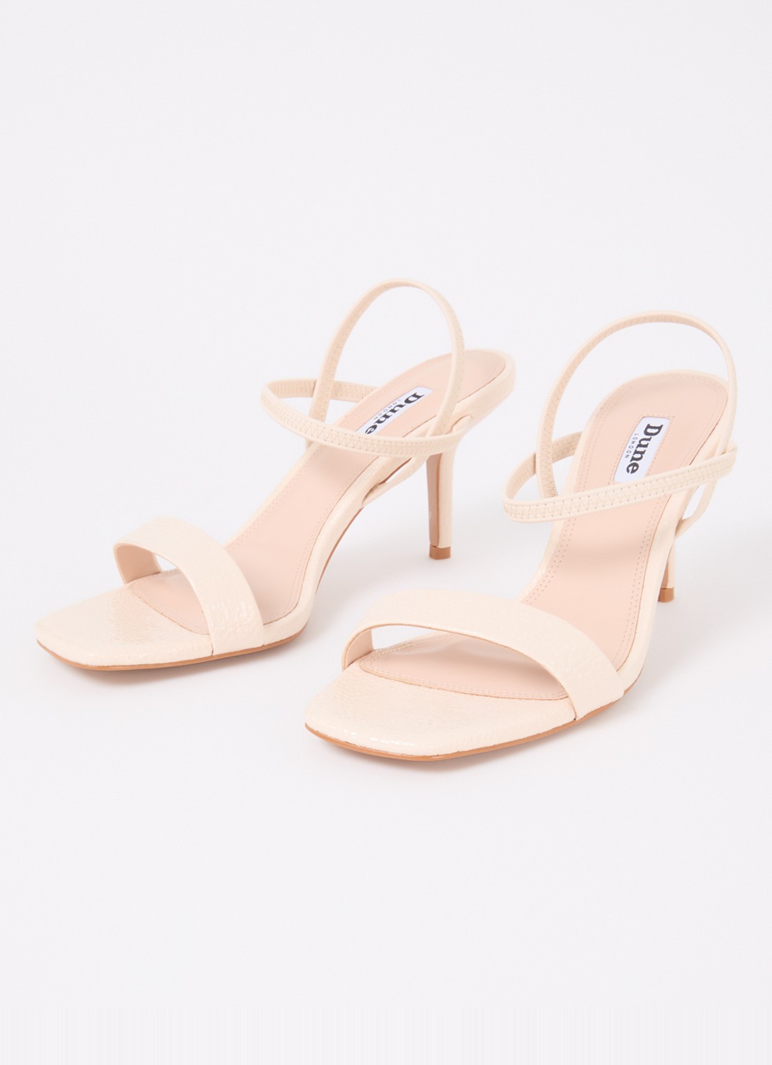 Dune London Methodical sandalette met lakfinish  - detail 2 creme