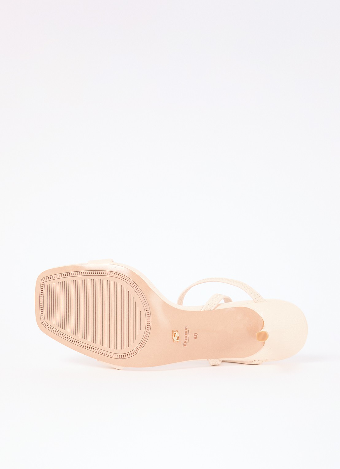 Dune London Methodical sandalette met lakfinish  - detail 4 creme