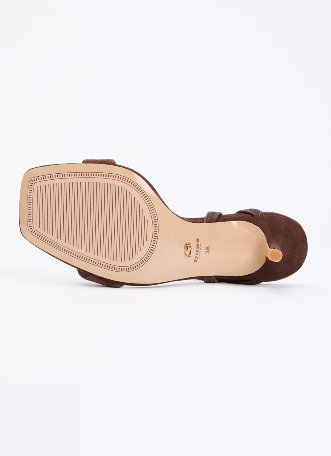 Dune London Methodical sandalette met lakfinish  - detail 3 bruin