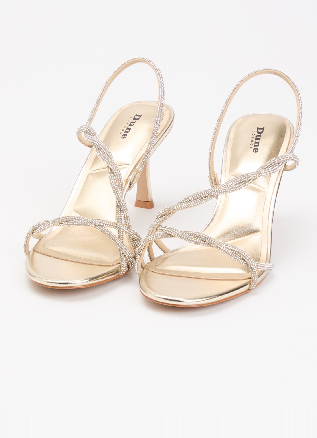 Dune London Milene sandalette met strass - detail 2 goud
