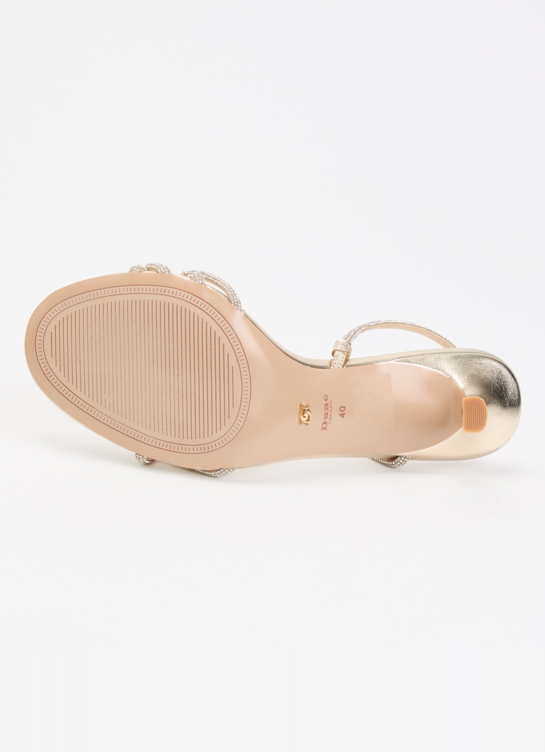 Dune London Milene sandalette met strass - detail 4 goud