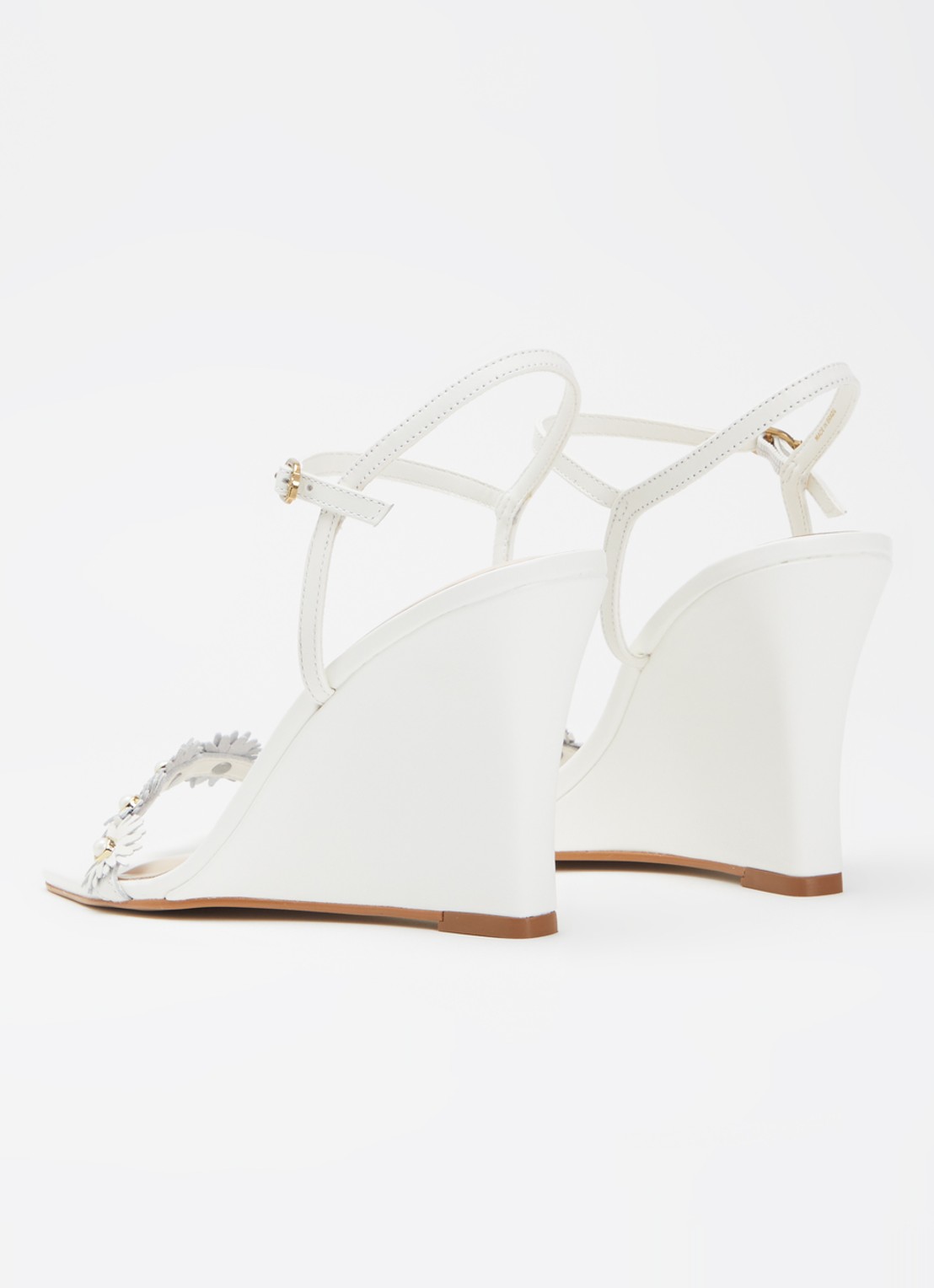 Dune London Milennial sandalette van leer - achterkant wit