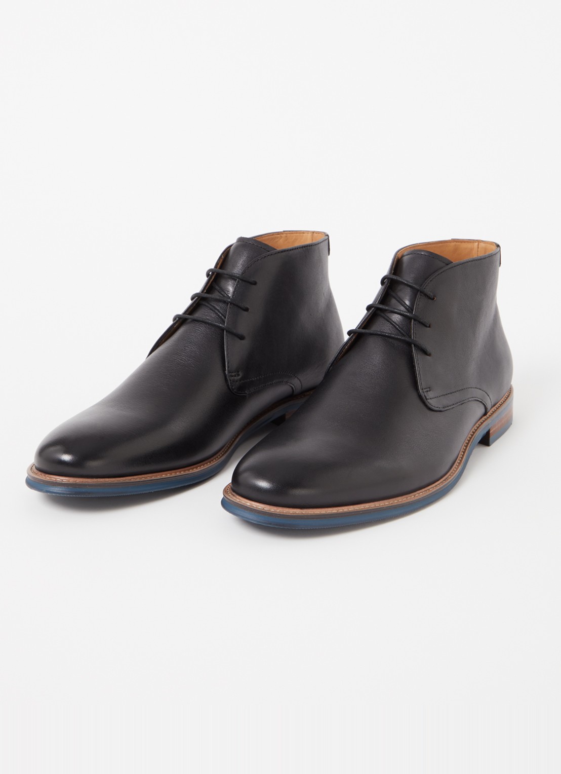 Dune London Millers veterboot van leer - detail 3 zwart