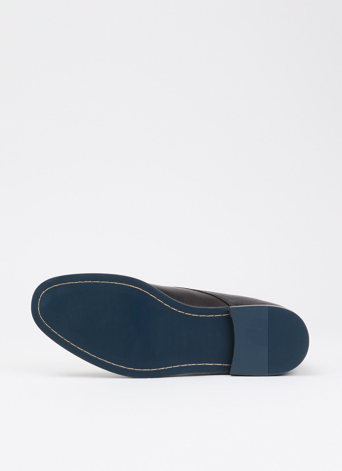 Dune London Millers veterschoen van leer met lakfinish - detail 4 zwart