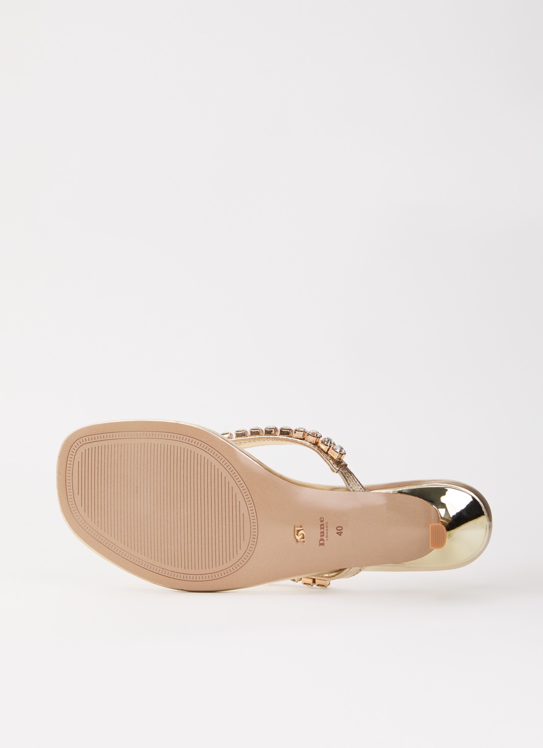 Dune London Mimis sandalette van leer met strass - detail 5 goud