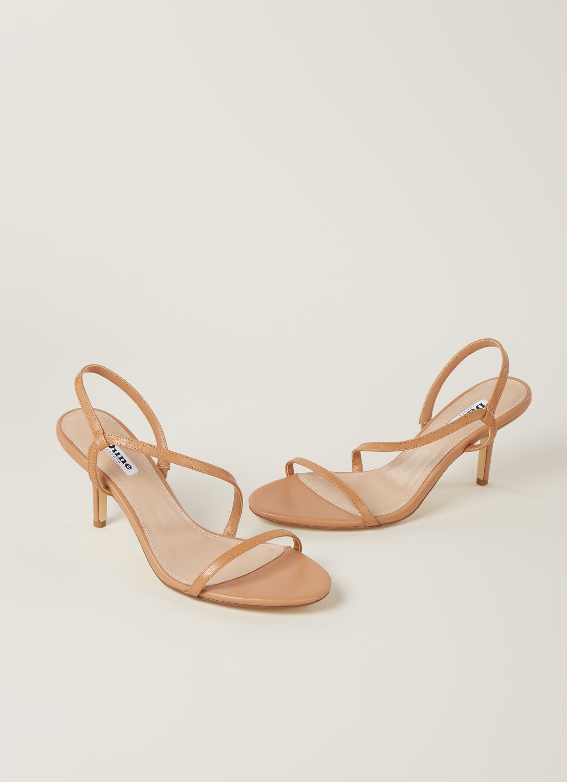Dune London Mojos sandalette van leer - detail 4 camel