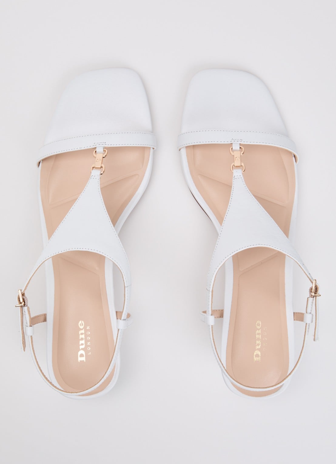 Dune London Monacos sandalette van leer - detail 2 wit