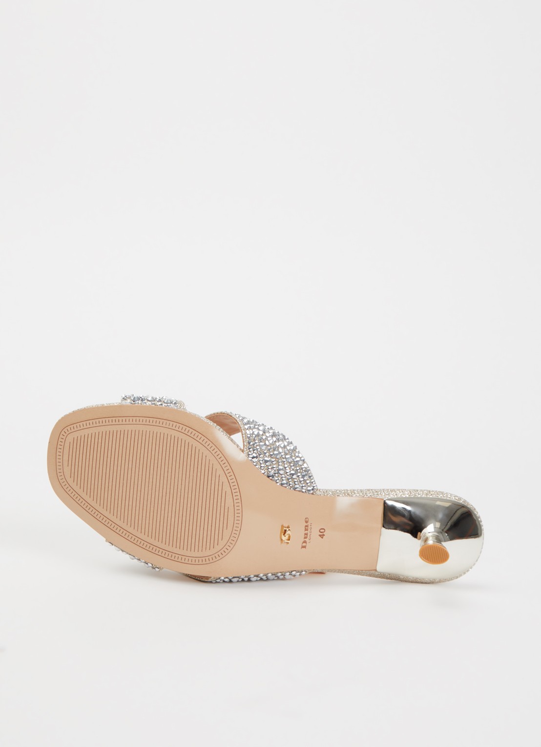 Dune London Monette muiltje met glitter en strass - detail 5 goud