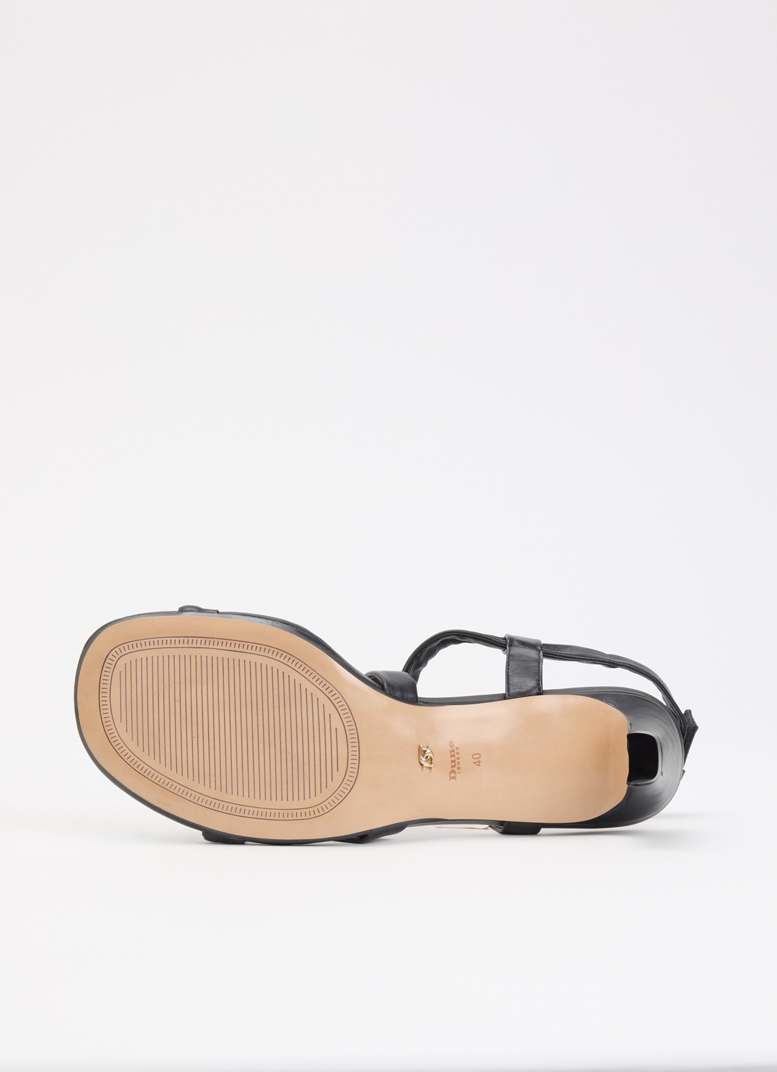 Dune London Motivating sandalette van leer - detail 4 zwart