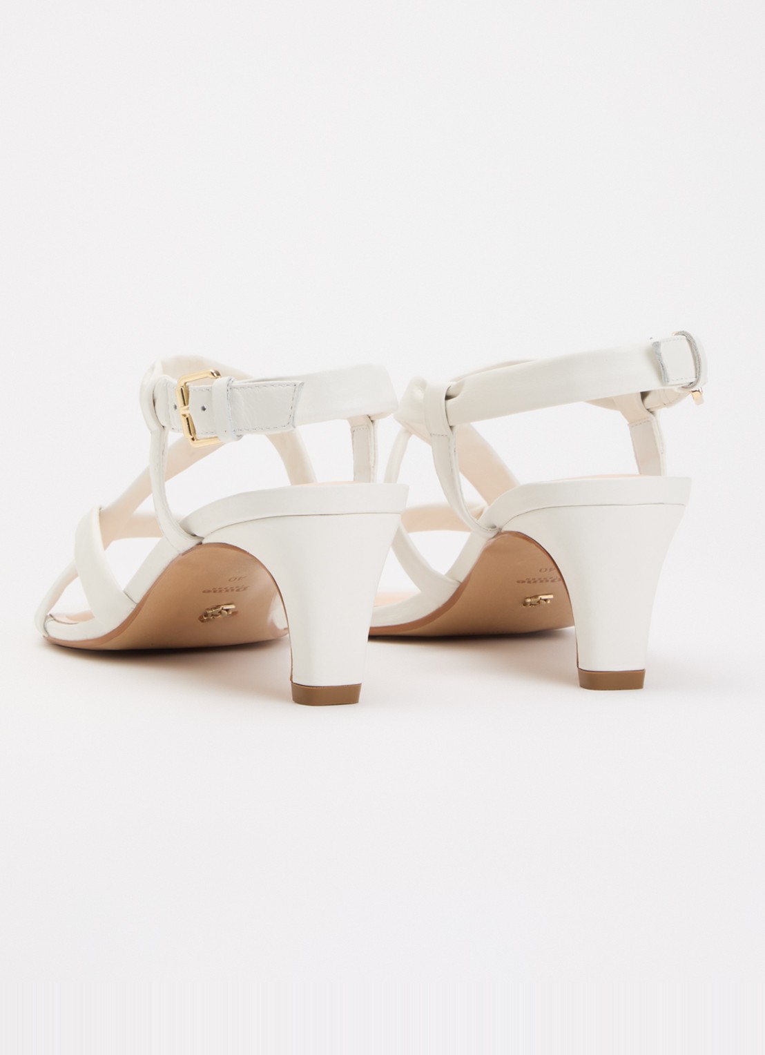 Dune London Motivating sandalette van leer - achterkant 5 wit