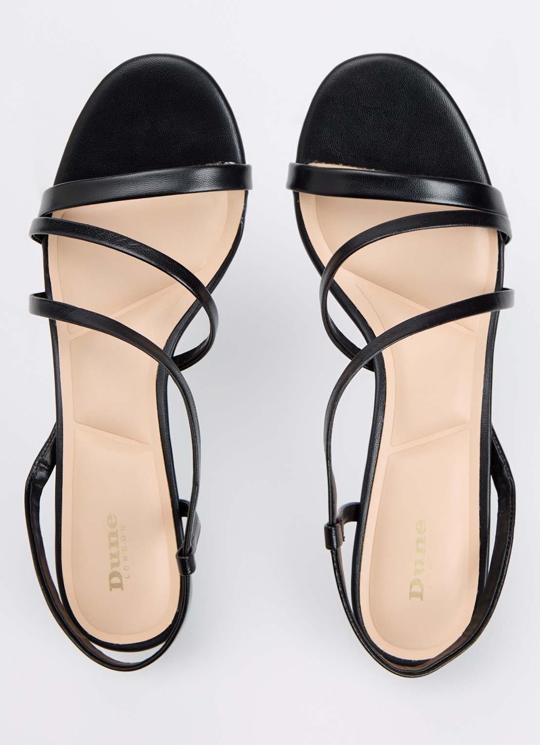 Dune London Movement slingback van leer  - detail 4 zwart