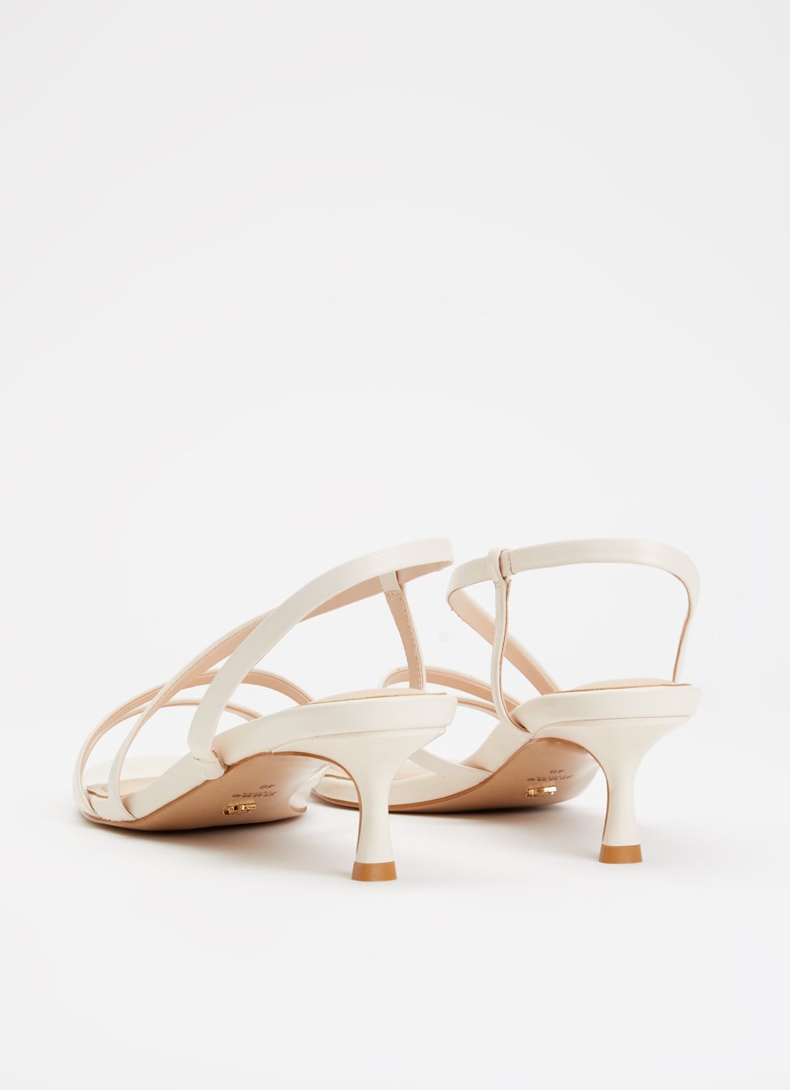 Dune London Movement slingback van leer  - achterkant 4 creme