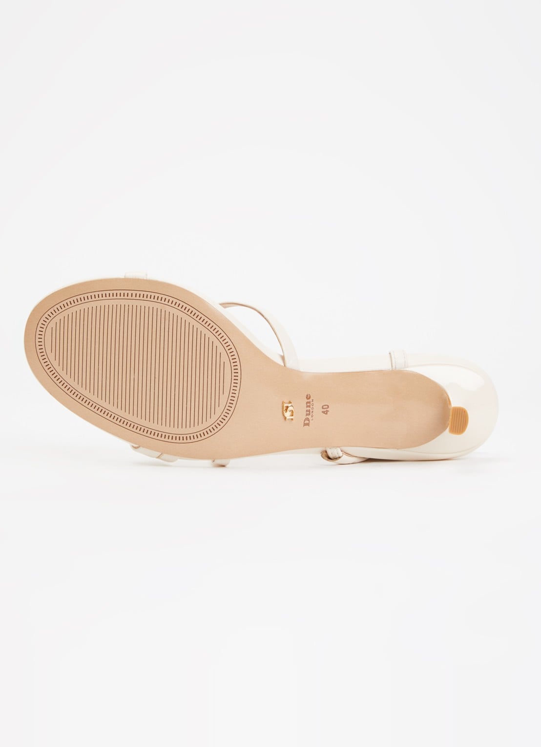 Dune London Movement slingback van leer  - detail 3 creme