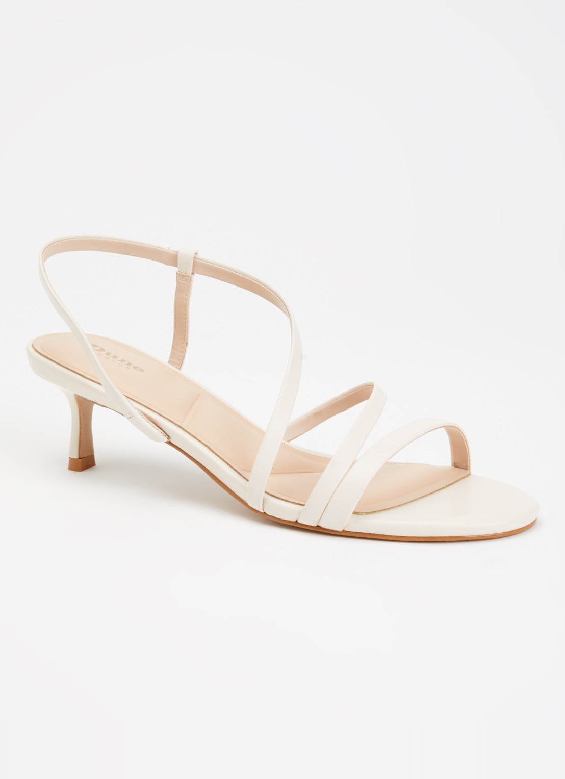 Dune London Movement slingback van leer  - voorkant 5 creme
