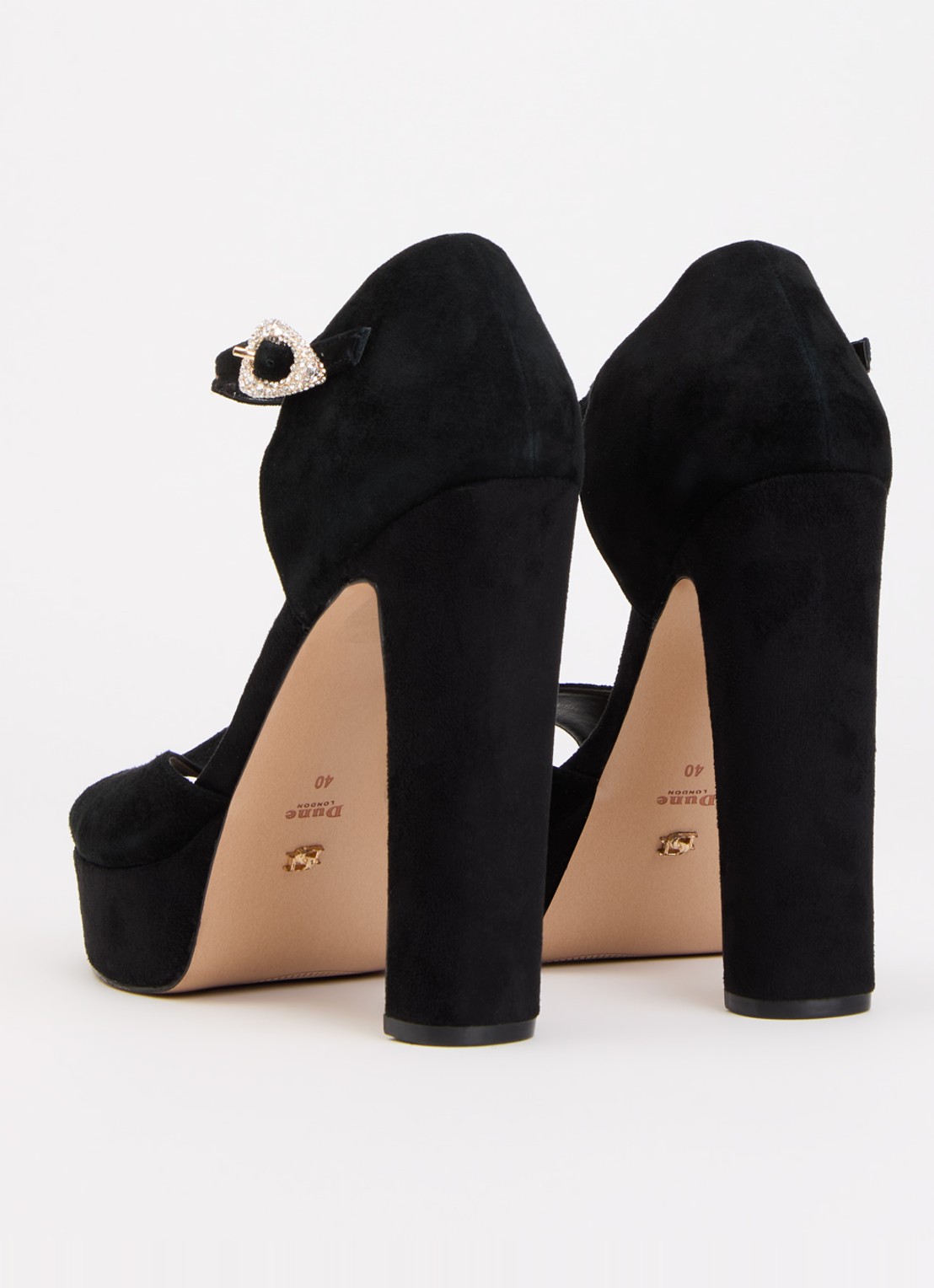 Dune London Myans sandalette van leer - achterkant 5 zwart