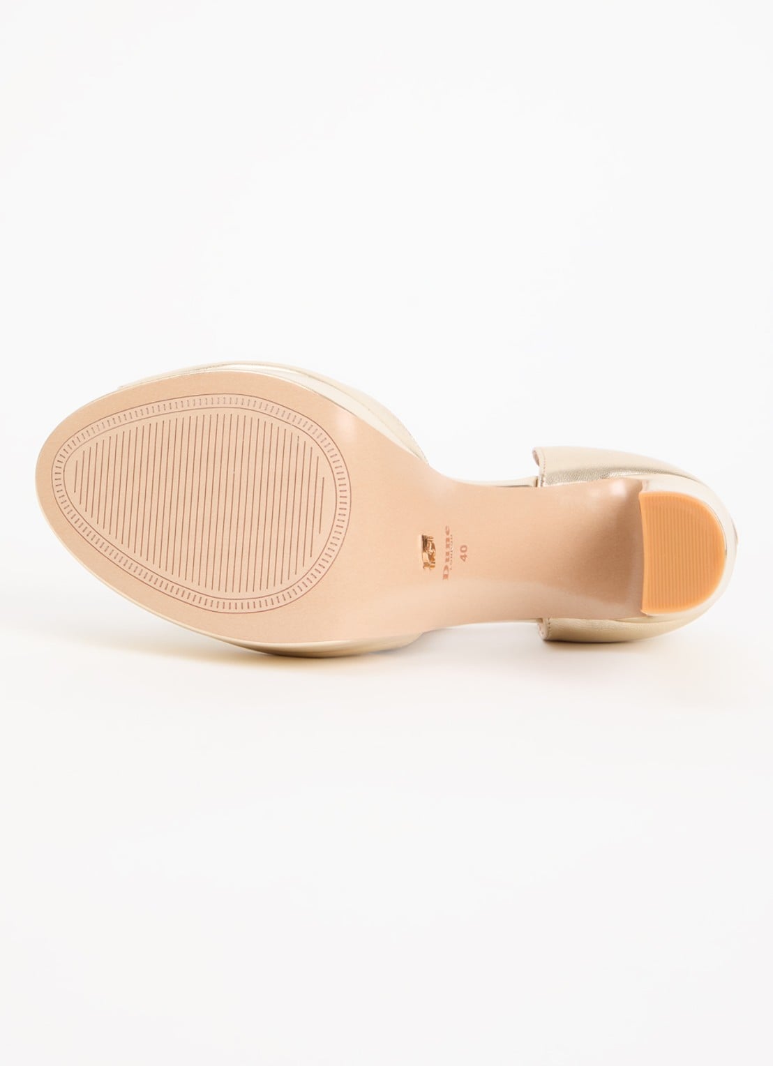 Dune London Myans sandalette van leer - detail 3 goud
