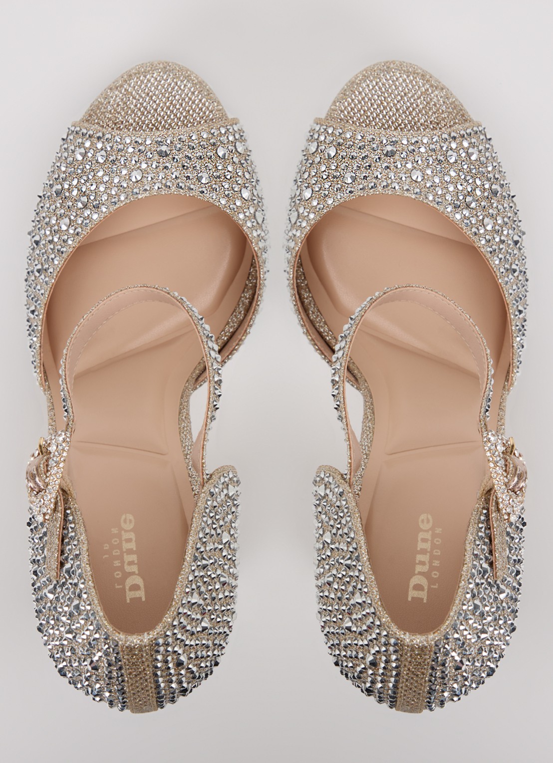 Dune London Myans sandalette van leer - detail 5 goud