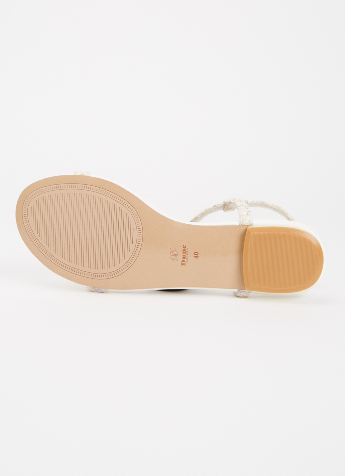 Dune London Nature sandaal met lurex - detail 5 wit