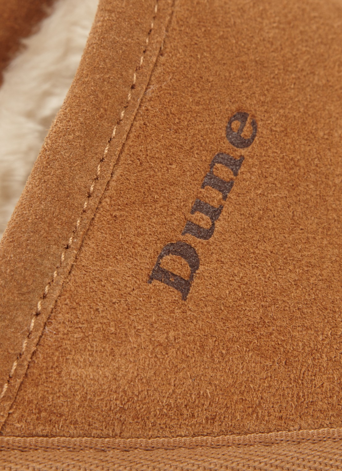 Dune London Pantoffel Flintoff - detail 4 lichtbruin