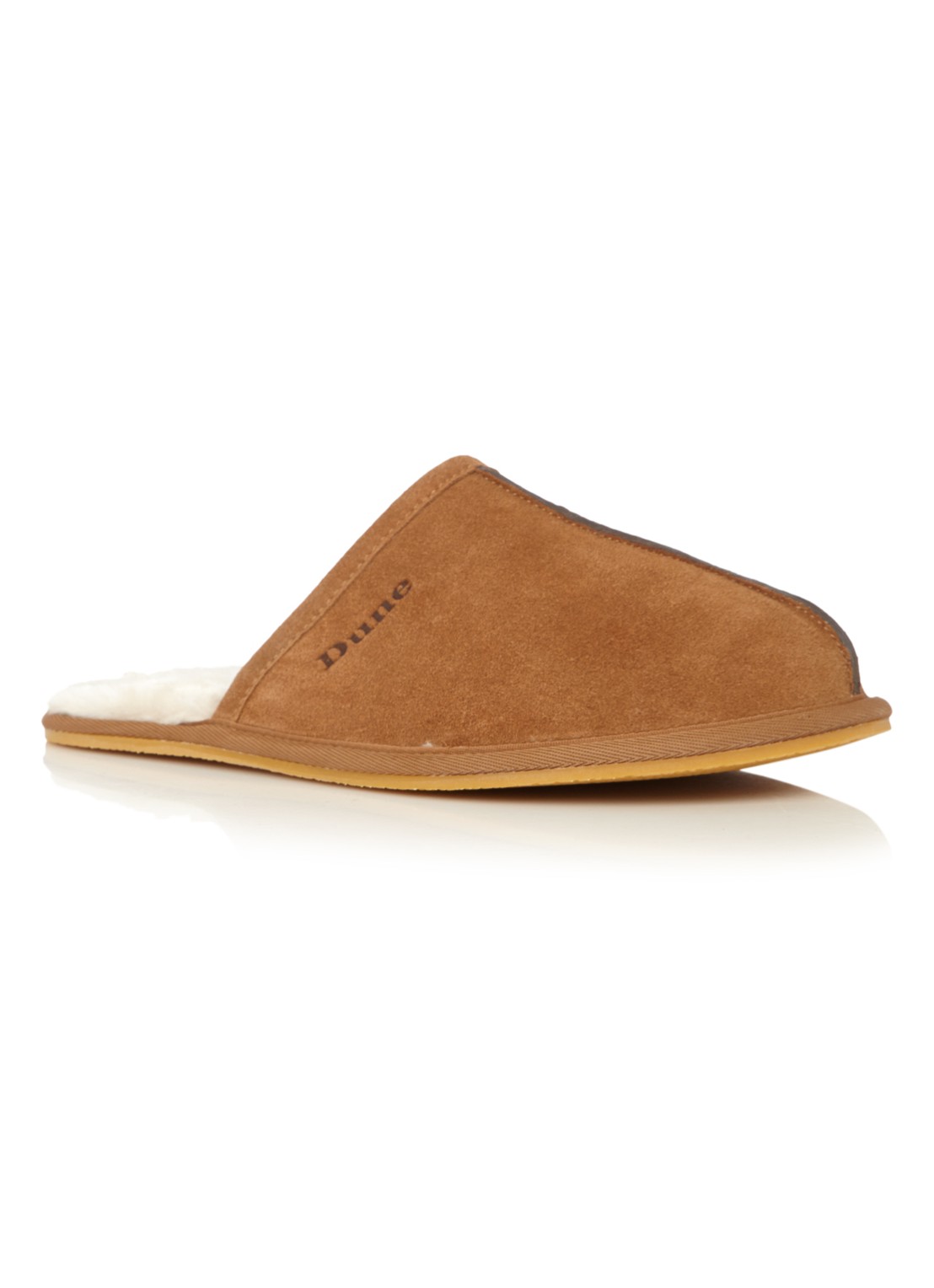Dune London Pantoffel Flintoff - voorkant lichtbruin