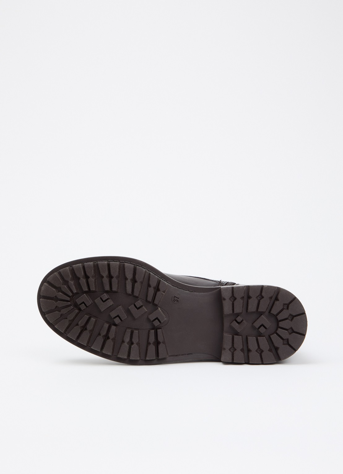 Dune London Patley biker boot van leer - detail 3 donkerbruin