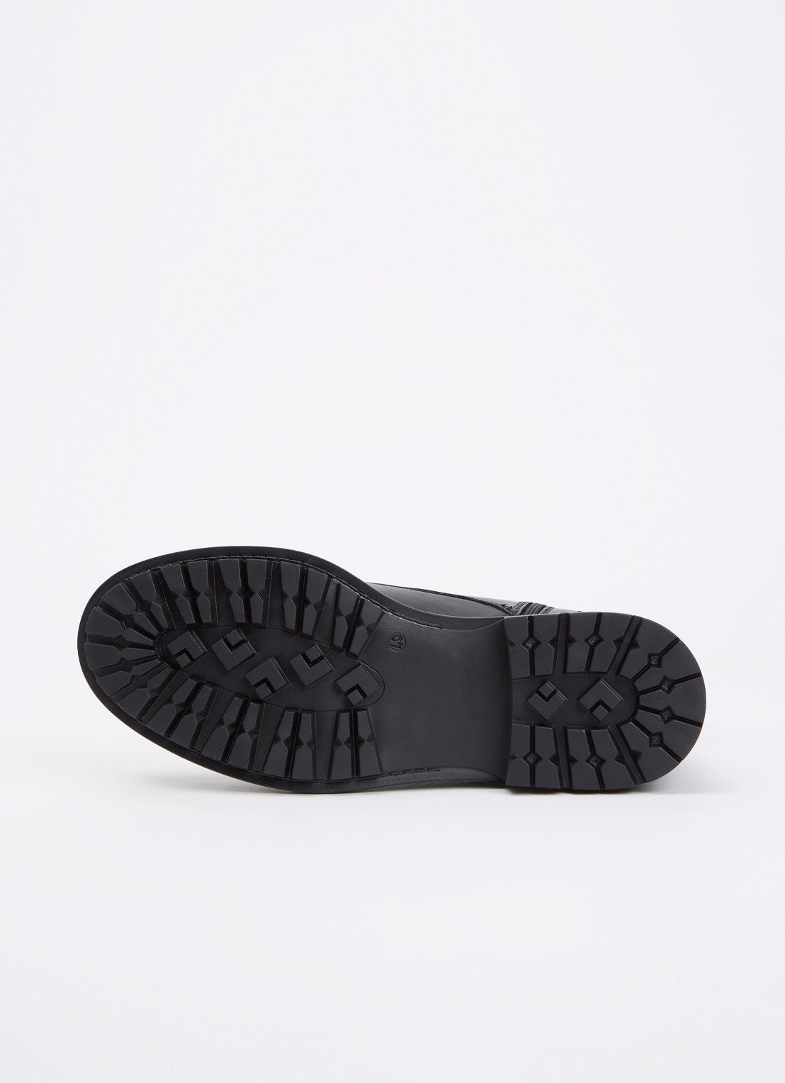Dune London Patley biker boot van leer - detail 4 zwart