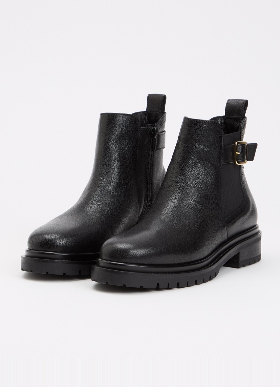 Dune London Paused chelsea boot van leer - detail 2 zwart