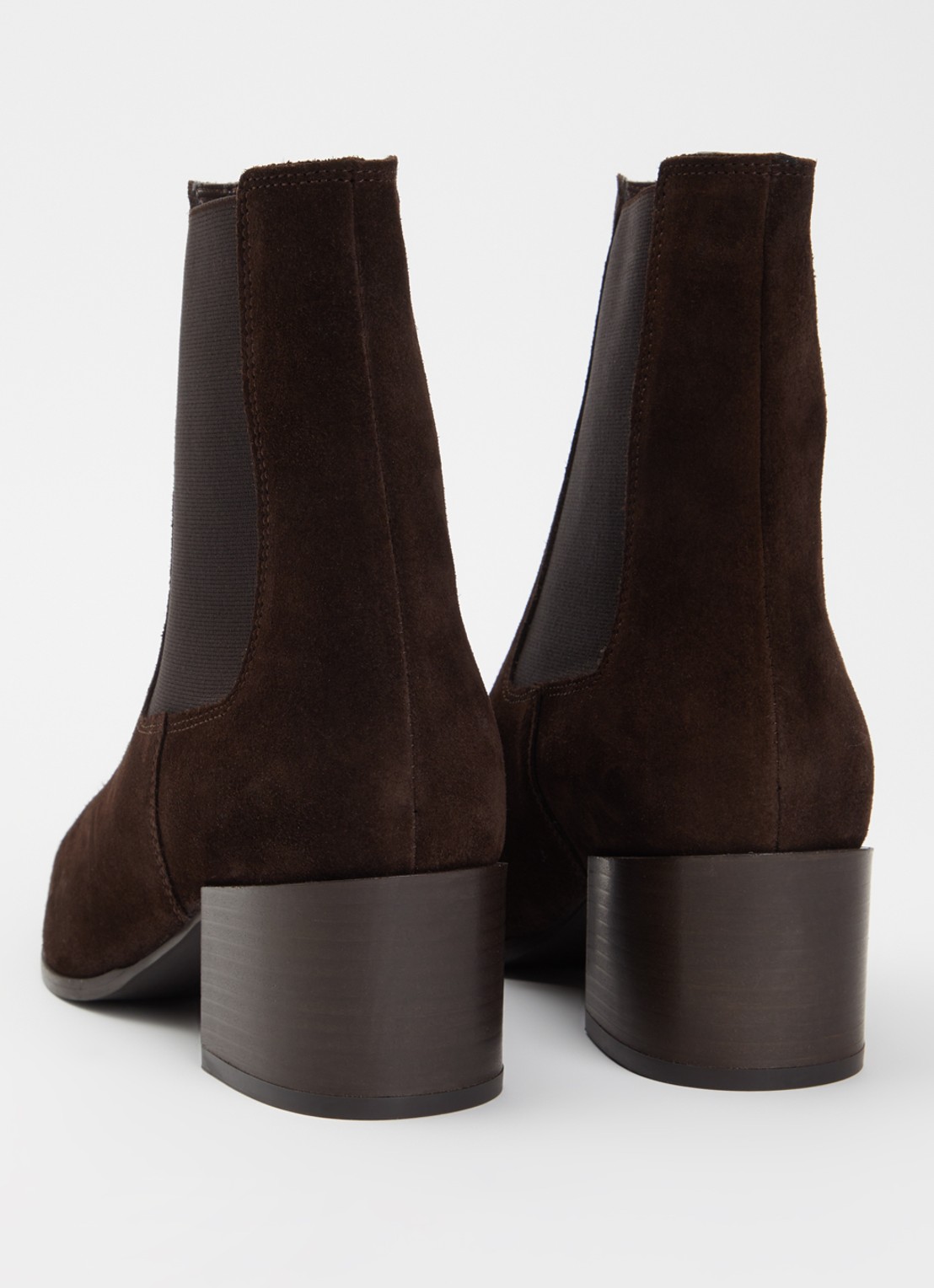 Dune London Pimo chelsea boot van leer - achterkant 3 kastanjebruin