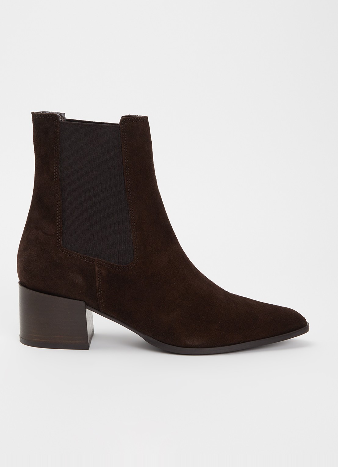 Dune London Pimo chelsea boot van leer - voorkant 4 kastanjebruin
