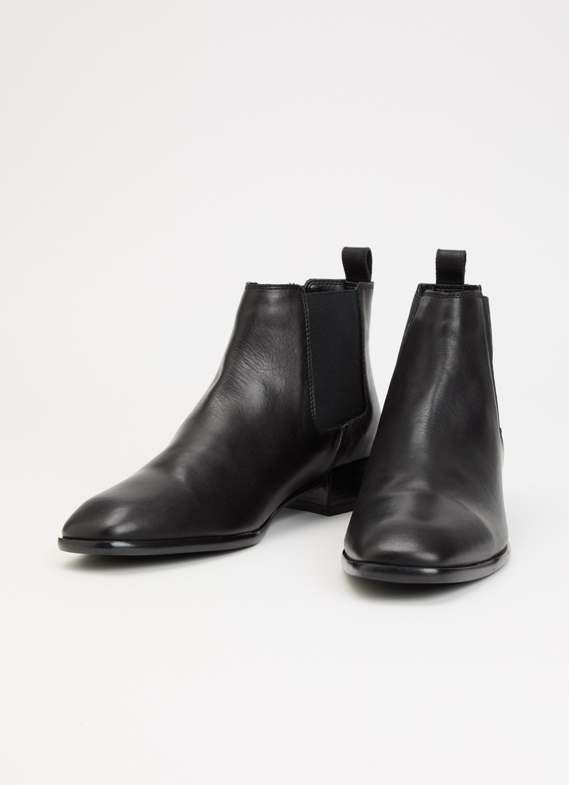 Dune London Pinni chelsea boots van leer - detail zwart