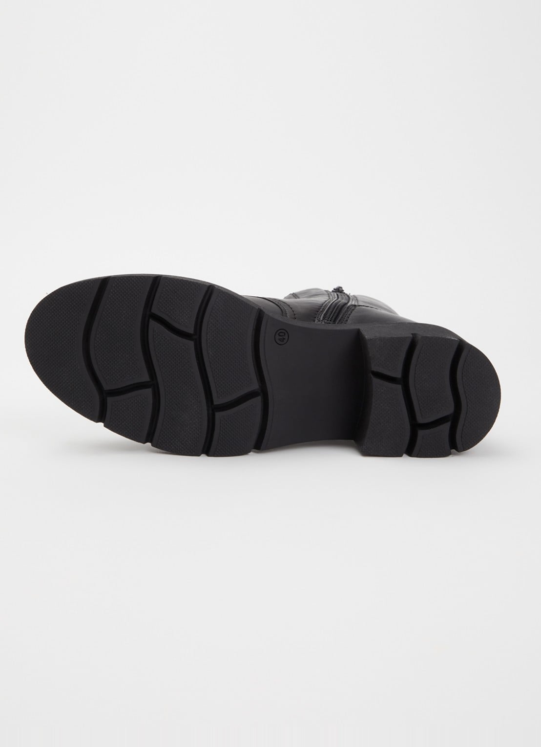 Dune London Pion bikerboot van leer  - detail 3 zwart