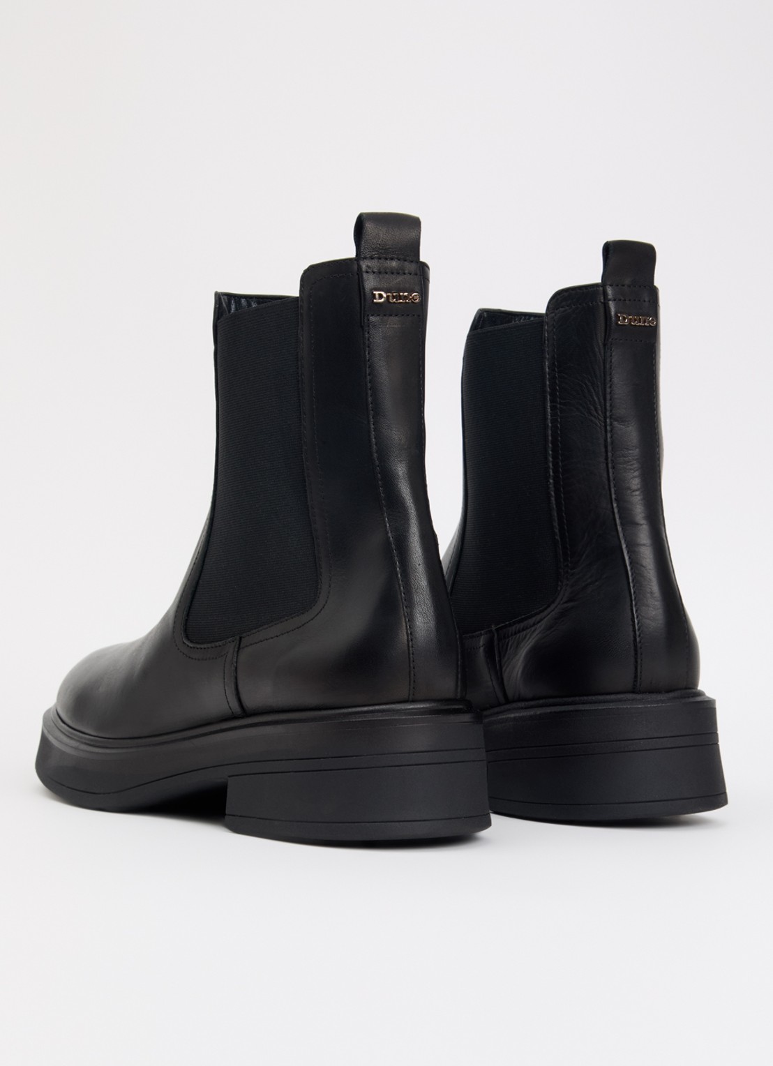 Dune London Pixx chelsea boot van leer - achterkant 2 zwart