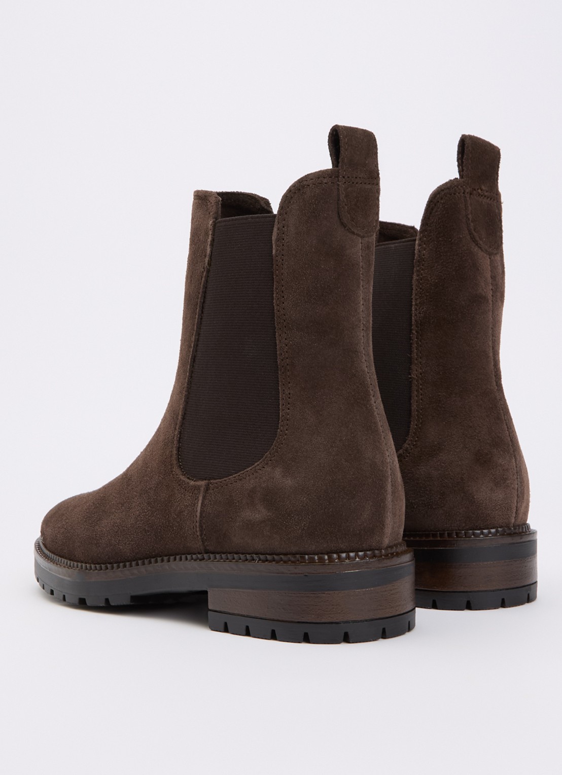 Dune London Poema chelsea boot van leer - achterkant 4 donkerbruin